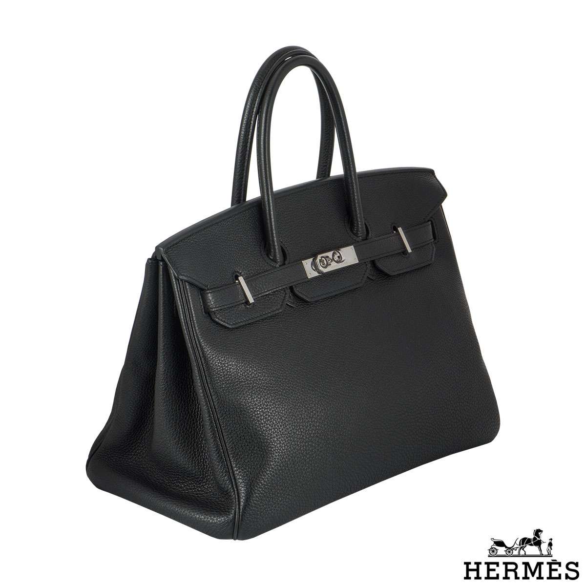 Hermès Birkin 35 Noir (Black) Togo Palladium Hardware PHW — The